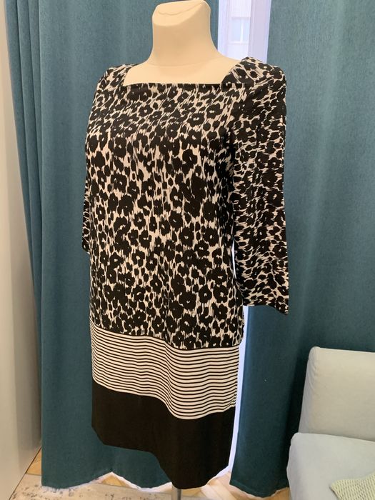 Sukienka Zara Basic paski panterka rozmiar S