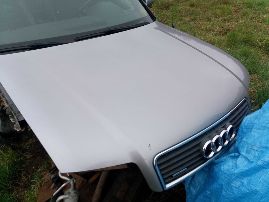 Audi A4 B6 Avant maska LY7J srebrna