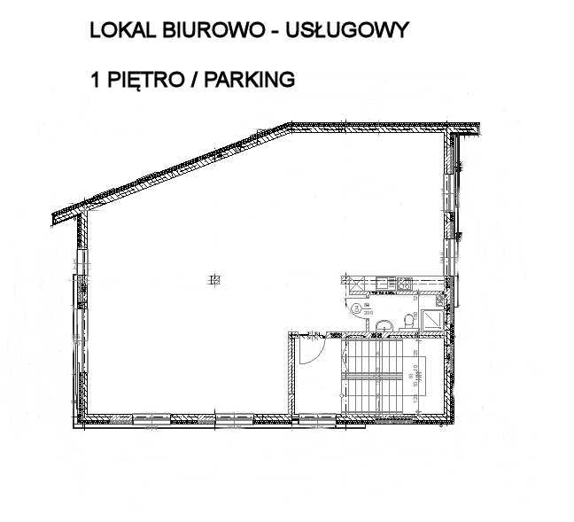 okolice al. REJTANA nowy lokal 1 piętro prywatny parking/ do aranżacji