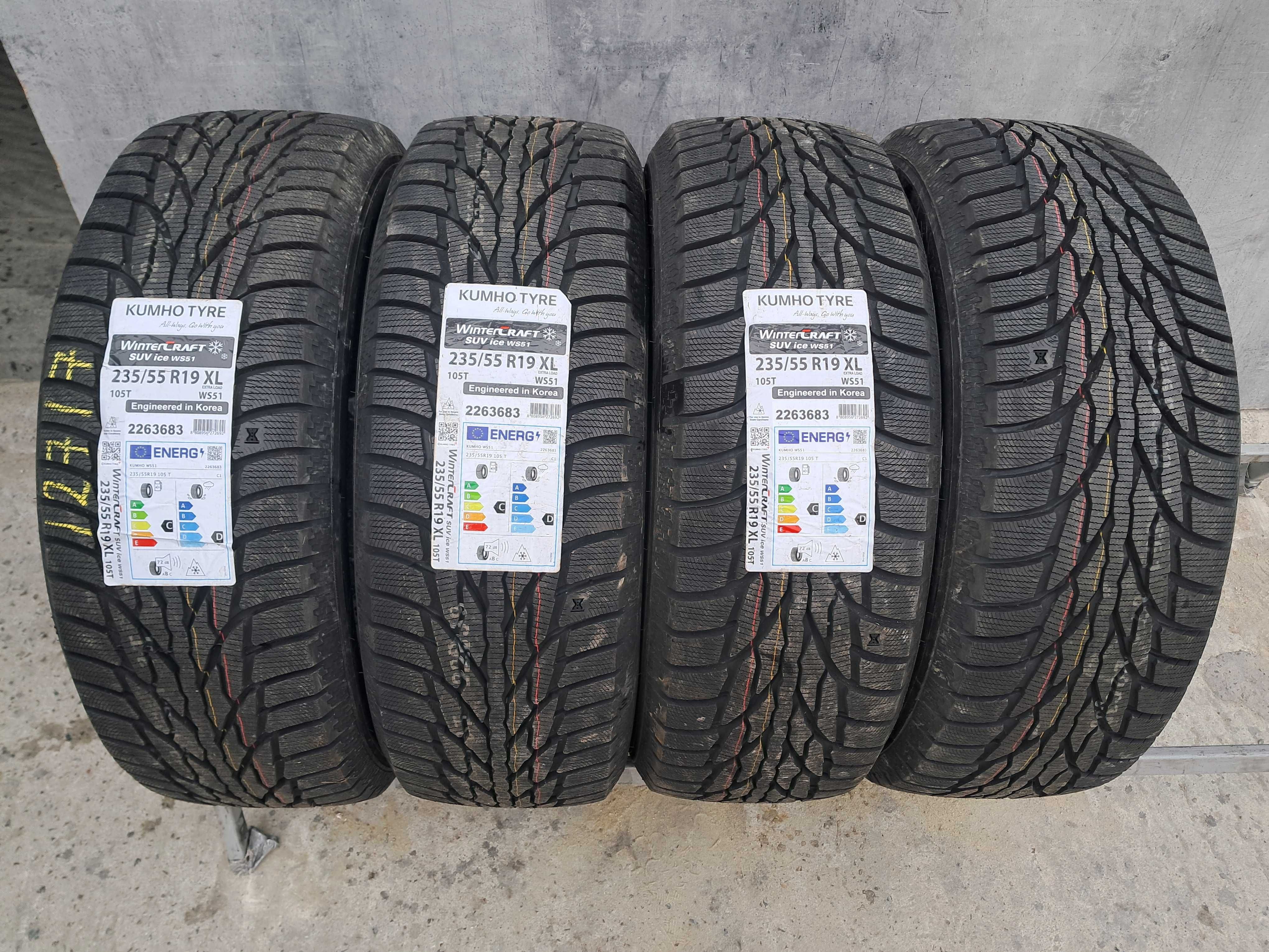 Резина зима НОВА Kumho 235/55 R19 Wintercraft SUV Ice WS51