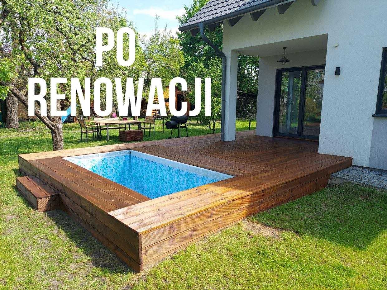 Renowacja tarasu i elewacji /czyszczenie/szlifowanie/olejowanie-RENOWA