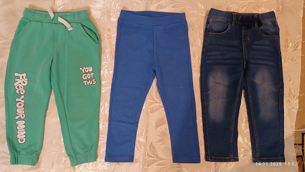 Кофта, штанці дитячі розмір 98 джинси, 2-3роки утеплені Комплект