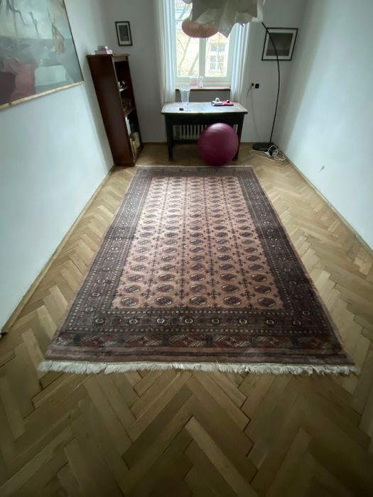 Dywan Perski Buchara ręcznie tkany 2x3m brudny róż z szarością