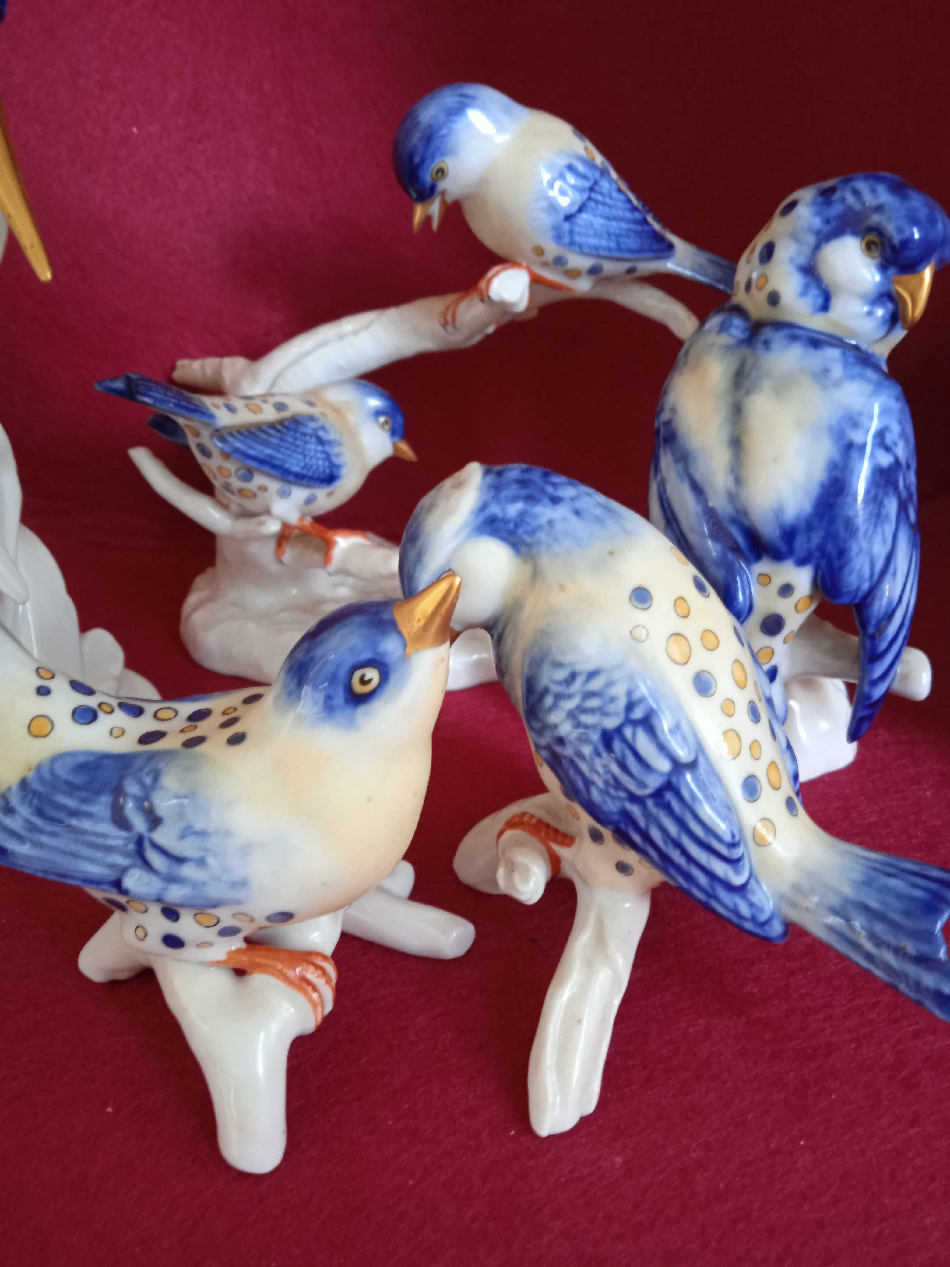 Lote de pássaros vintage em porcelana Vista Alegre