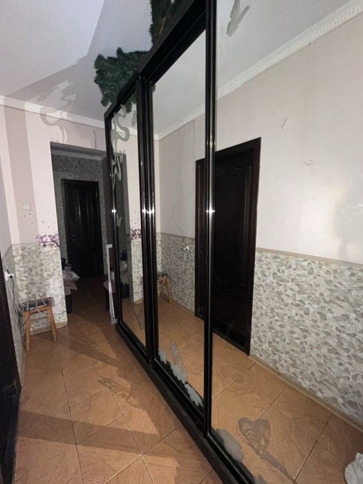 Шафа-купе з дзеркалами і малюнком