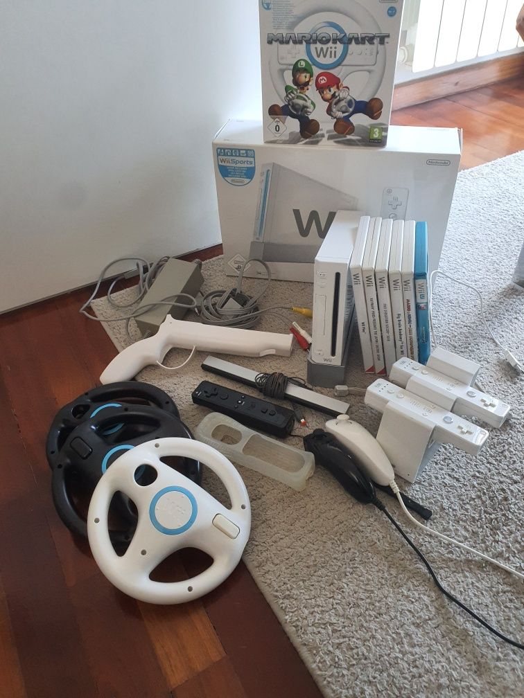 Nintendo wii completa com caixa