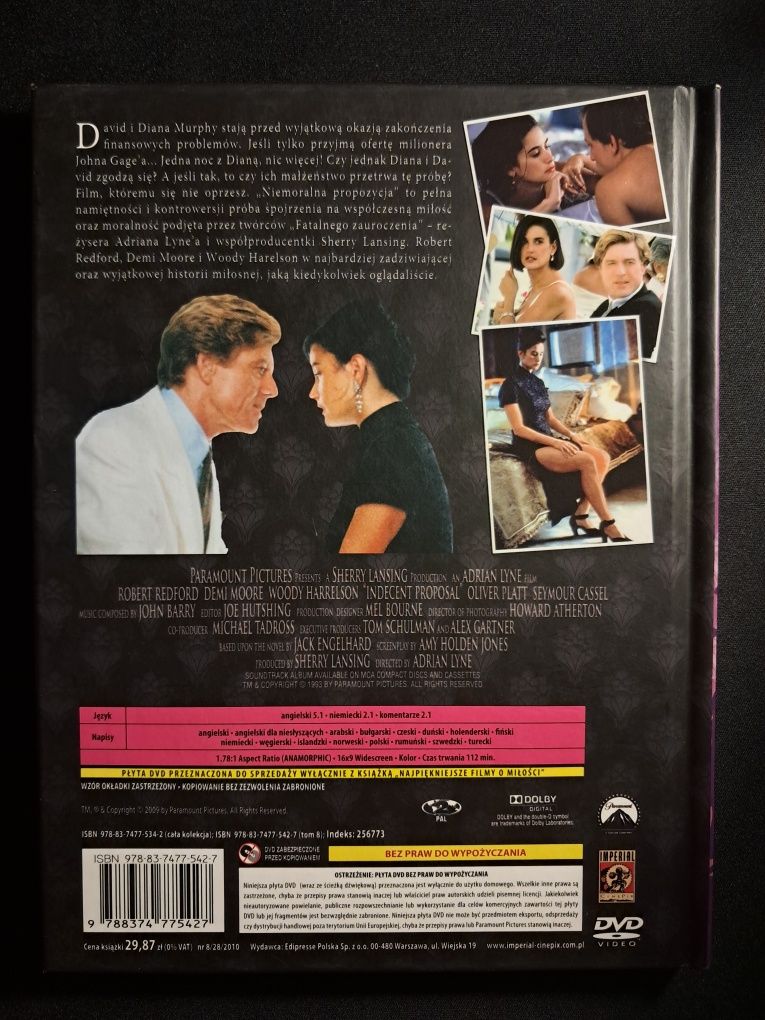 Niemoralna propozycja | Moore | Redford | Harrelson | DVD