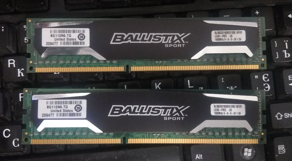 Crucial Ballistix Sport 8gb ddr3 pc3-12800 1600Mhz Игровая ОЗУ для ПК