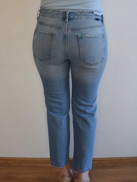 Sinsay grube spodnie z dziurami high waist wysoki stan 38 m