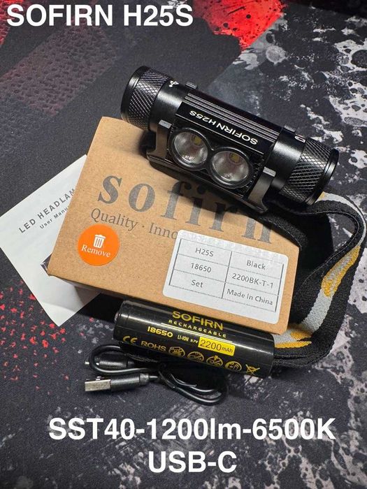 Налобний ліхтар SOFIRN H25S\Dual Luminus SST40\USB-C\18650-2200ma