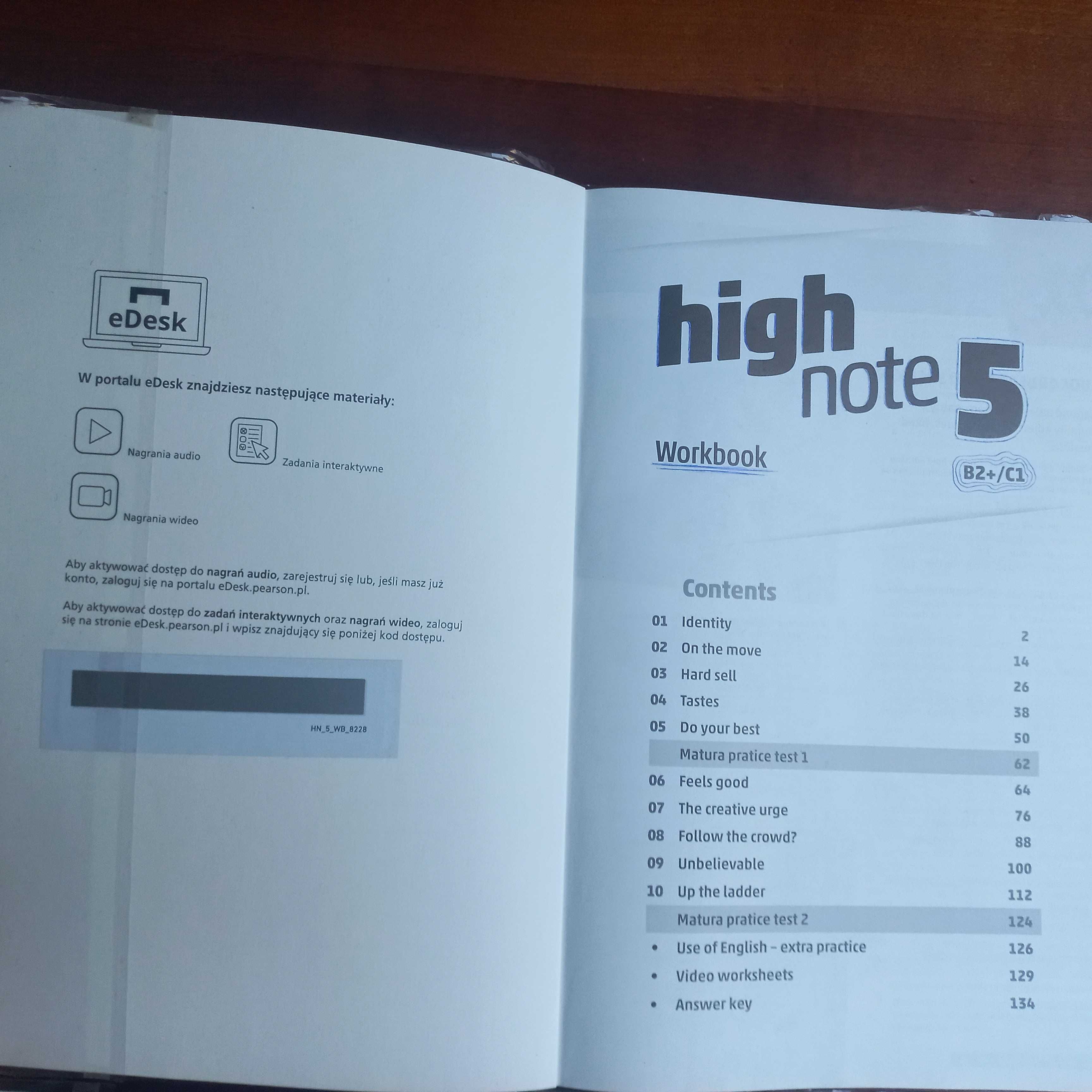Podręcznik i ćwiczenia do języka angielskiego - High Note 5 (B2+/C1)