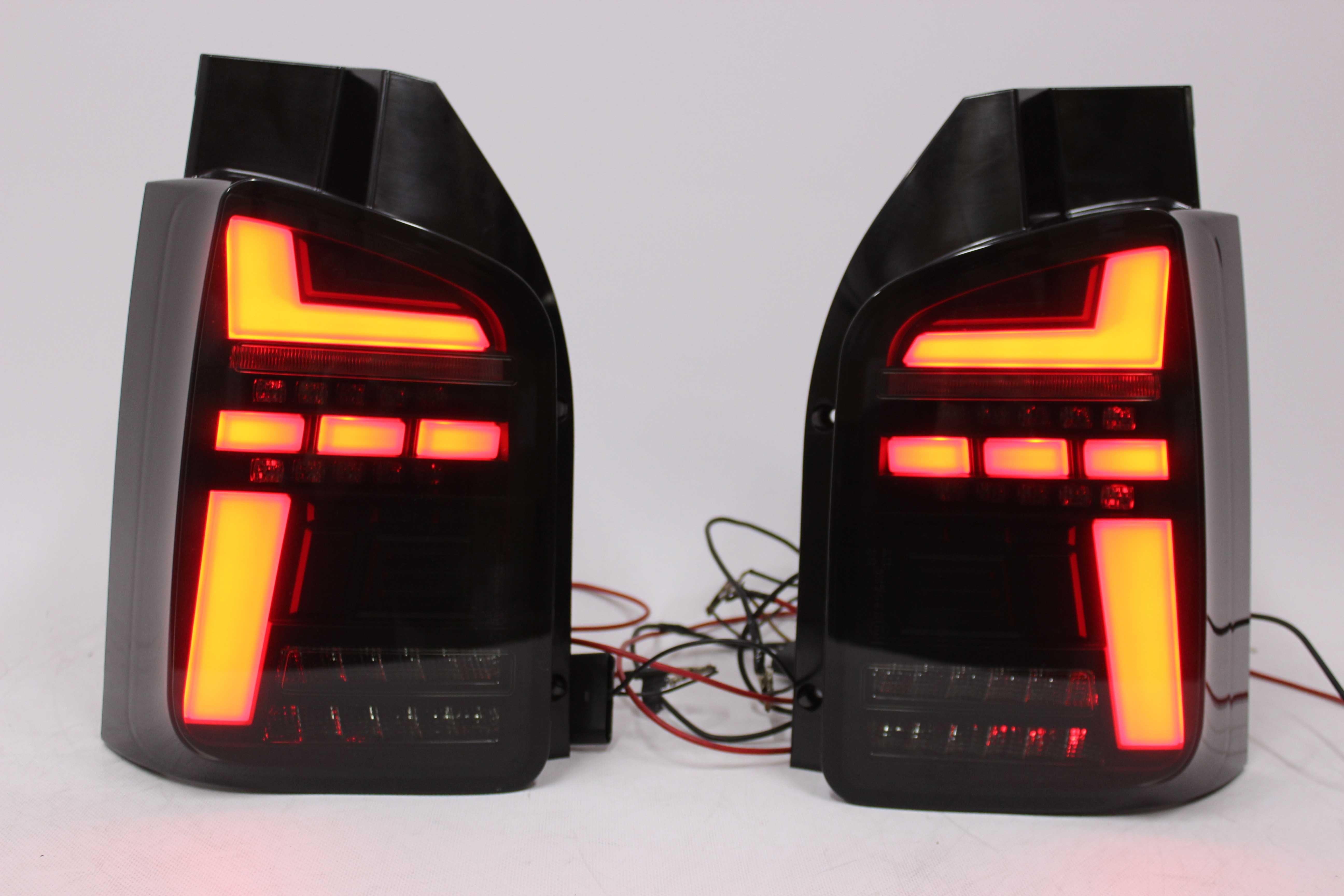 Lampy światła tył tylne VW T5 03-09  LED BAR Dynamiczne NEON Czarne !