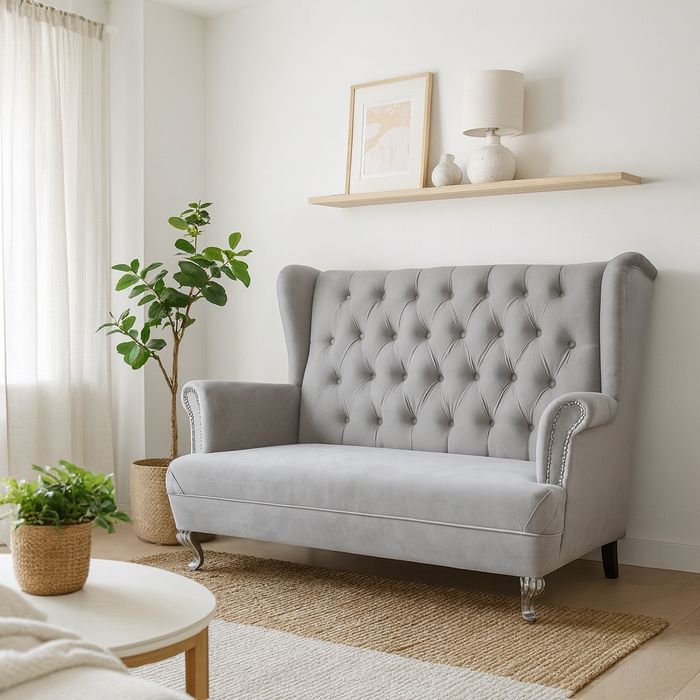 Sofa uszak 2os. , stylowa, na sprężynach, producent