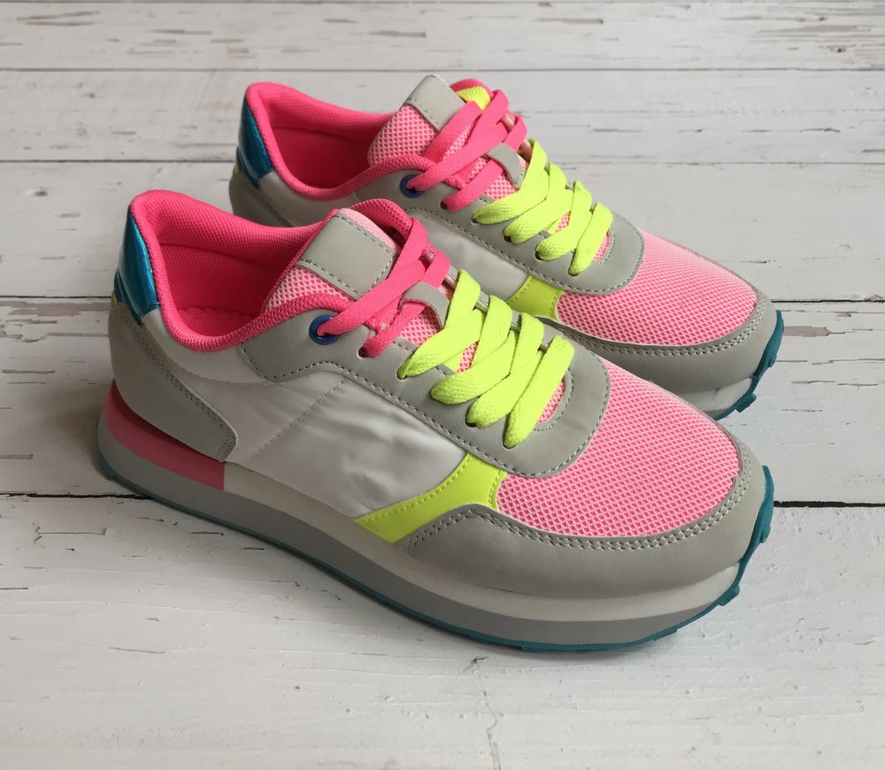 Neonowe Damskie Buty Sneakersy Claudia Ghizzani 36 Nowe!