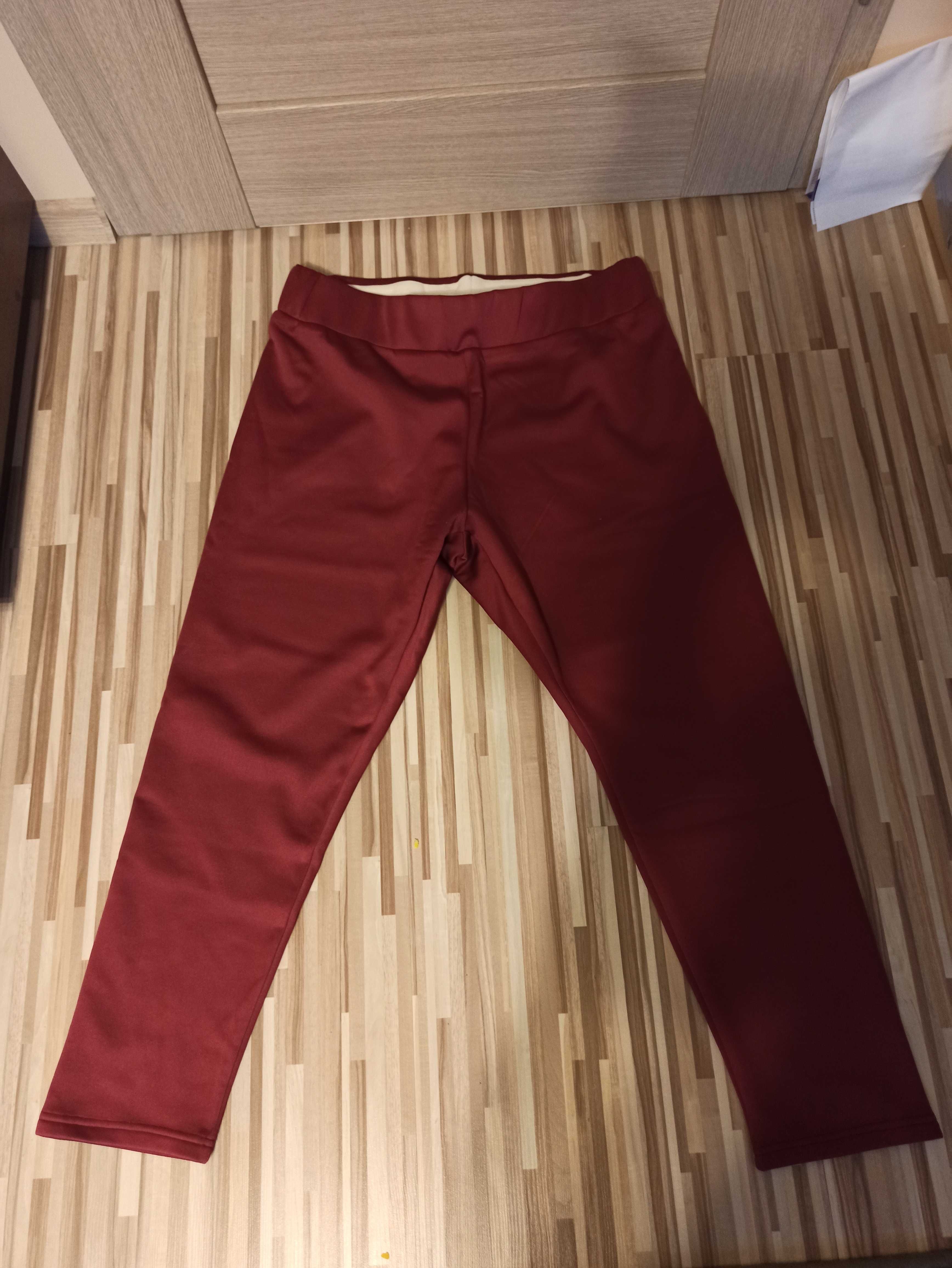 Ciepłe ocieplane damskie legginsy XL