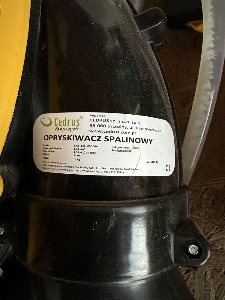 Opryskiwacz spalinowy Cedrus CED OP01 3WF-14B zasieg 12m zamgławiacz