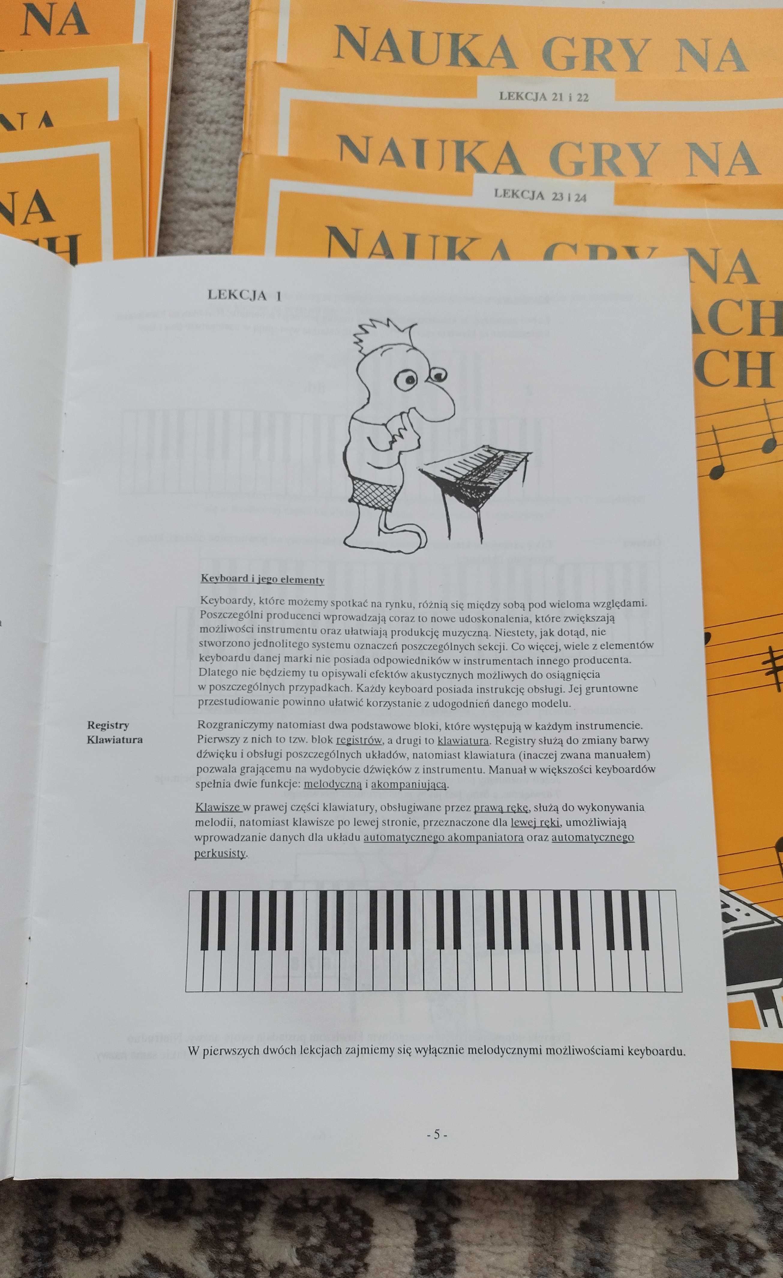Cały komplet Nauka gry na instrumentach klawiszowych Keyboard