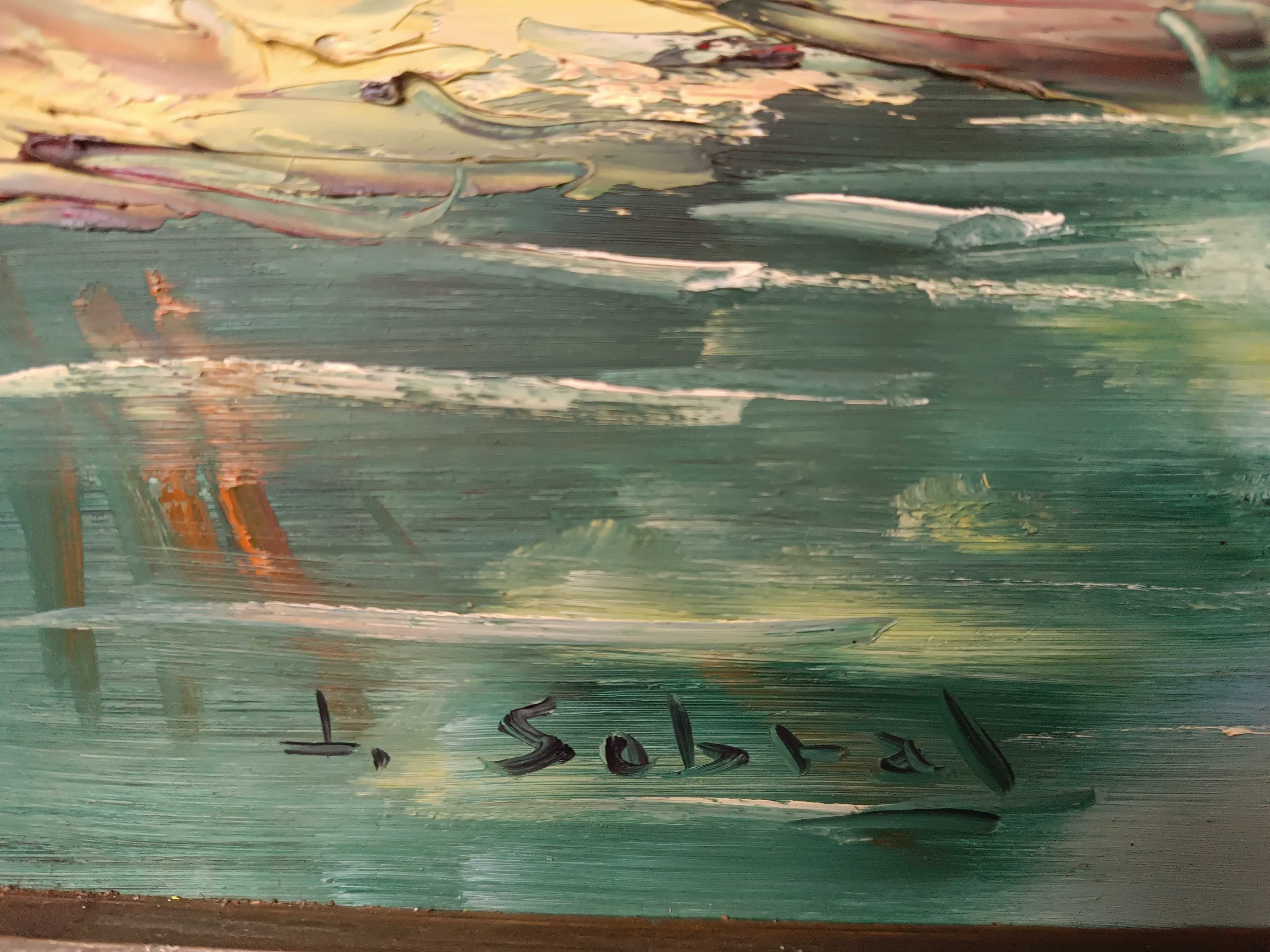 Baixa Grande Oportunidade - Pintura a óleo original de J. Sobral