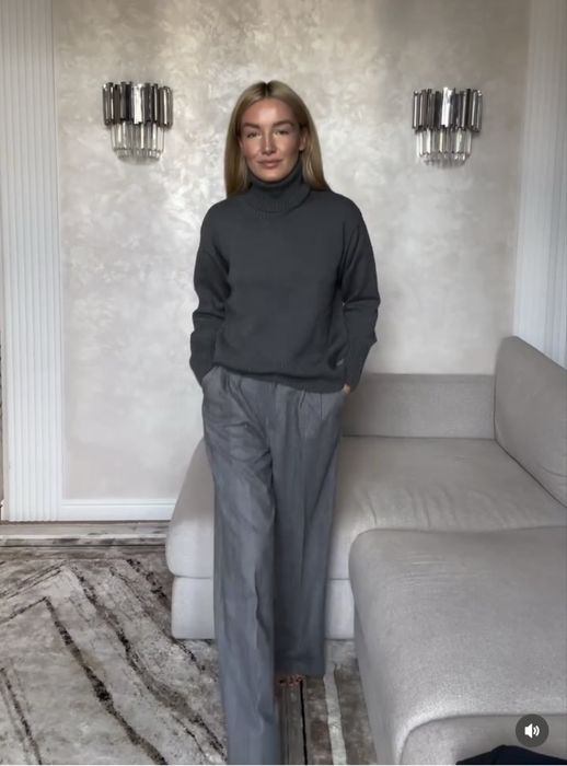 Сірі брюки з вовни в ялинку Vladova