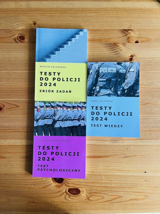 Test wiedzy do policji psychologiczny Zbiór zadań 3 sztuki zestaw