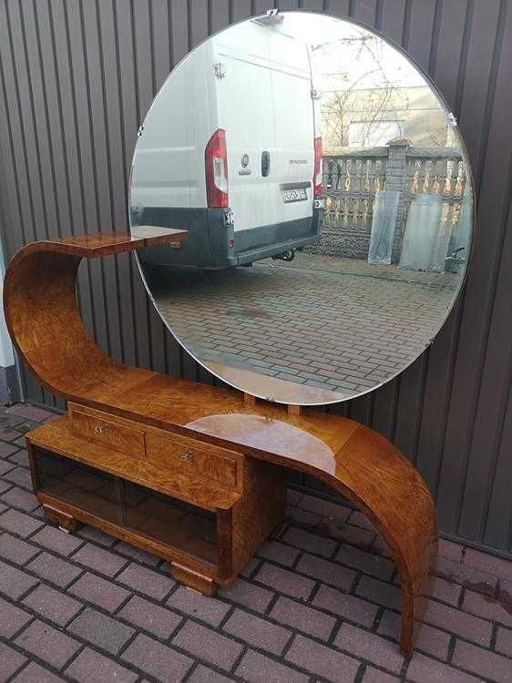 Toaletka Art Deco Politura Orzech-Unikat Stara Antyk Po Renowacji.