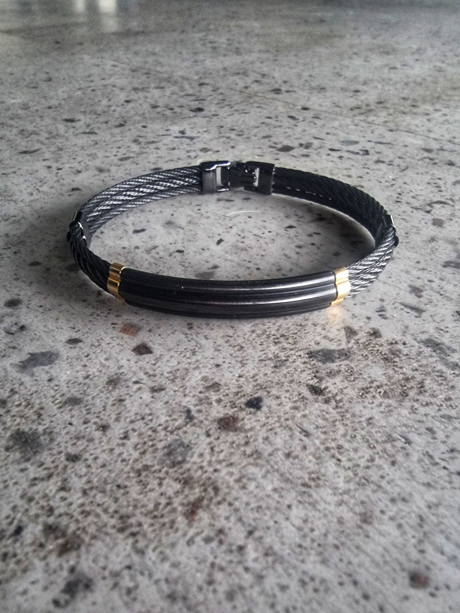 Bransoleta złota W.KRUK steel złoto 585 i stal - prywatnie
