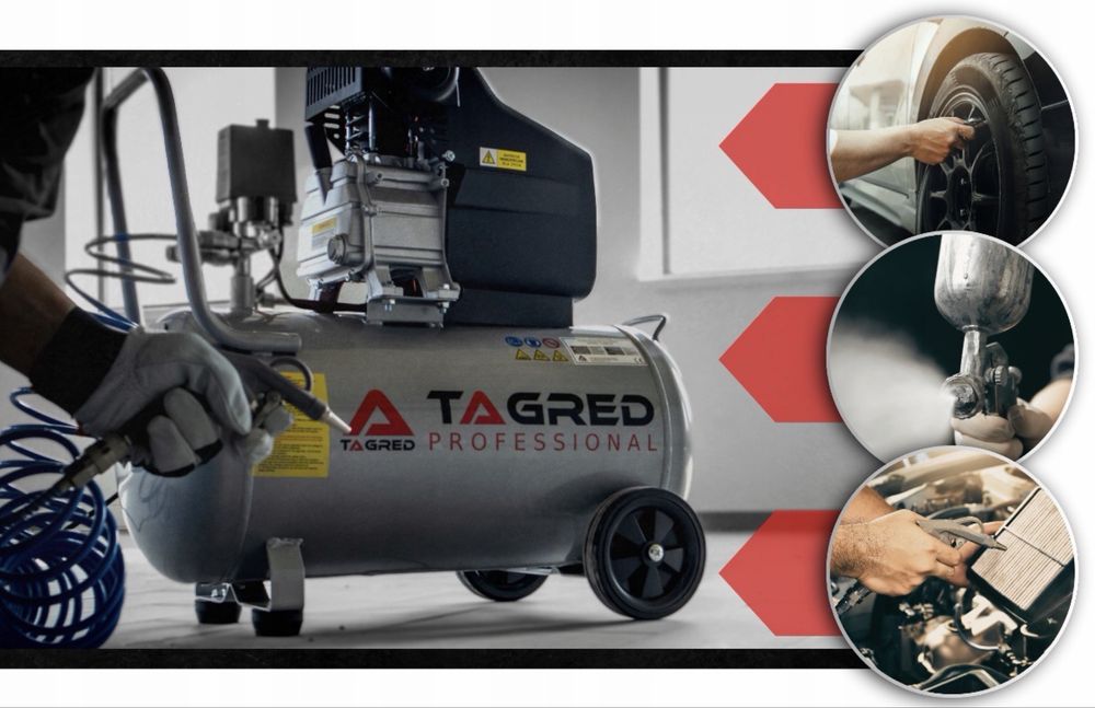 GWARANCJA: Sprężarka powietrza KOMPRESOR olejowy 3,4km 24L TARGED