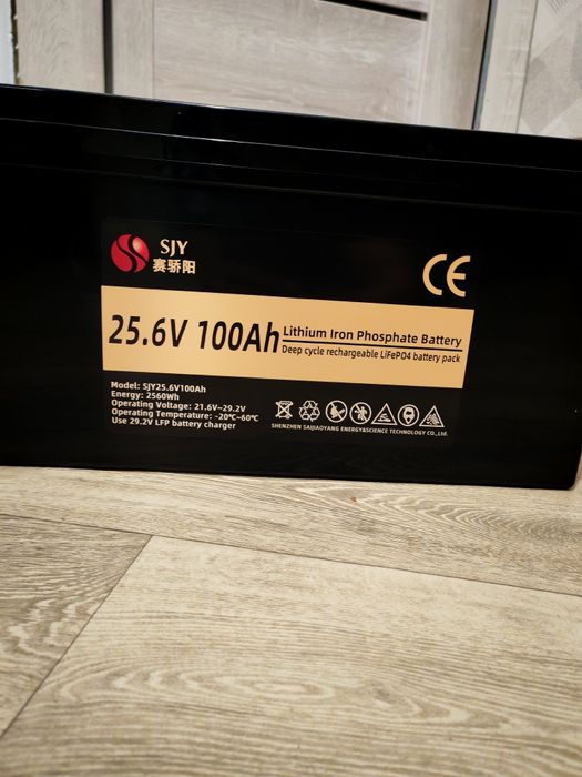 Lifepo4 24v 100ah 12v 100ah акумулятор, батарейка