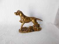 Figura Escultura de Cão em Bronze
