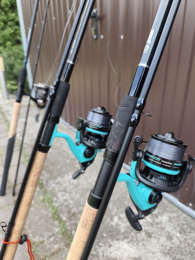 Dwie Wędki Sensas black arrow 350 method feeder do 100g