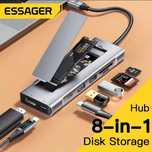 USB-хаб, Essager 8 в 11,  USB Туре-с, m.2, HDMI-сумісний з Macbook.