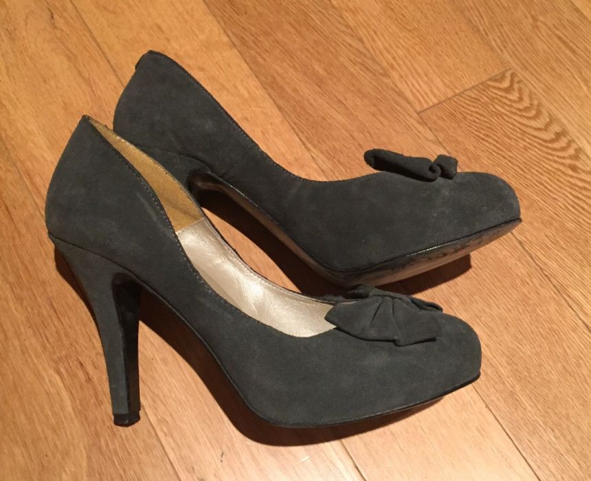 Sapatos camurça antracite Seaside, tamanho 40, como Novos!