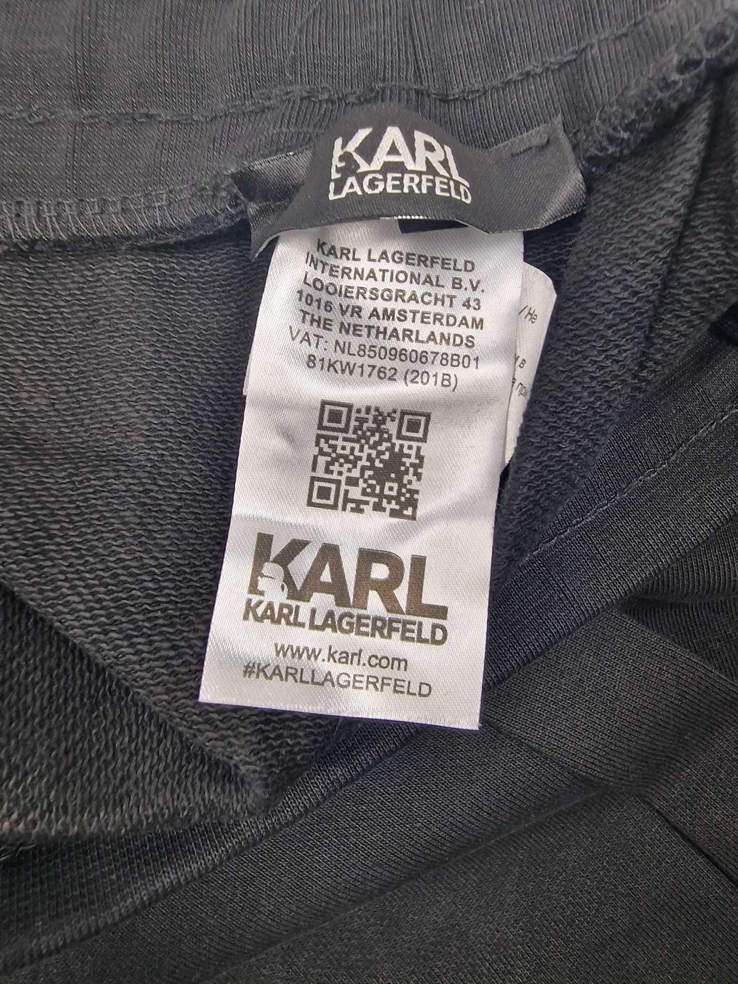 Komplet dres męski Karl Lagerfeld czarny spodnie bluza hit