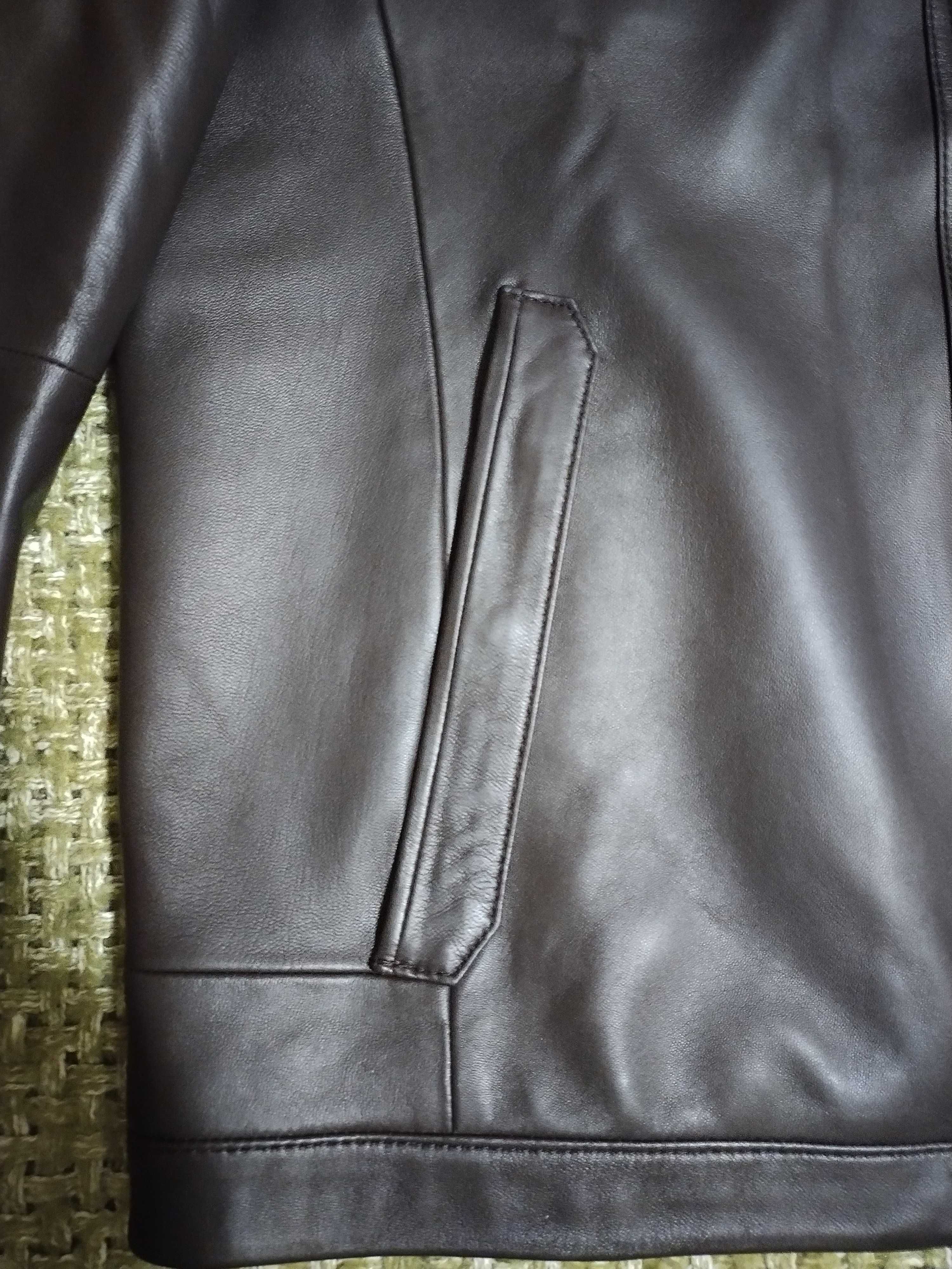 Кожаная мужская куртка Hugo Boss. Оригинал. Размер 50-52