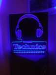 Technics DUŻE Logo Napis Lampka Led Neon Black-Blue