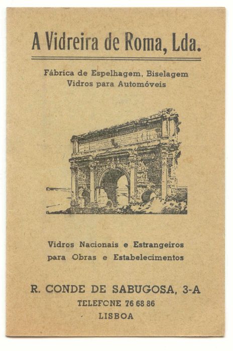 Calendário de 1959  A Vidreira de Roma