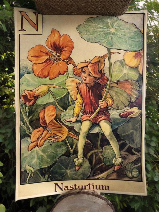 Retro Vintage - Flower Fairy/Harajuku Art - plakat papierowy (A3)