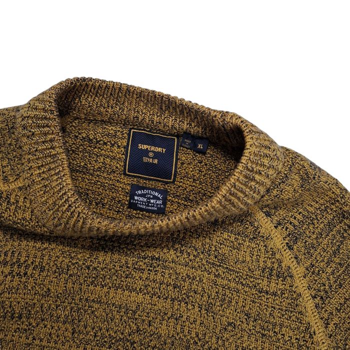 Superdry Japan Sweter Męski XL dziergany 100% bawełna knit Japonia