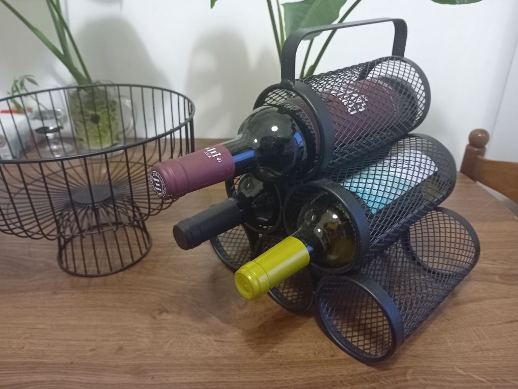 Jogo Suporte de vinho + fruteira