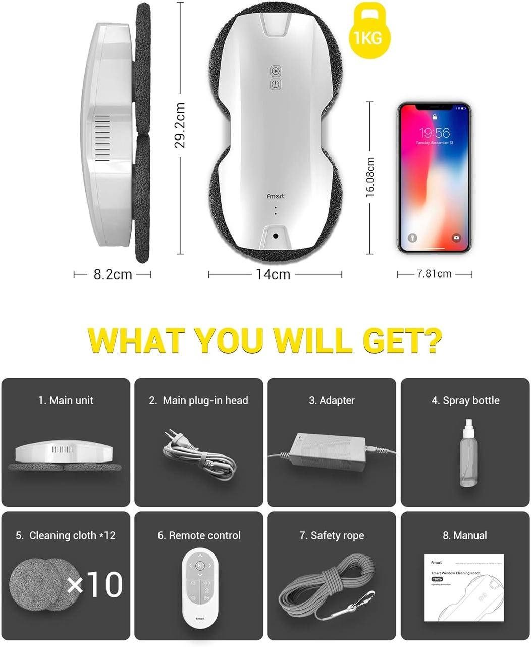 Робот для миття вікон FMart T8 Pro
