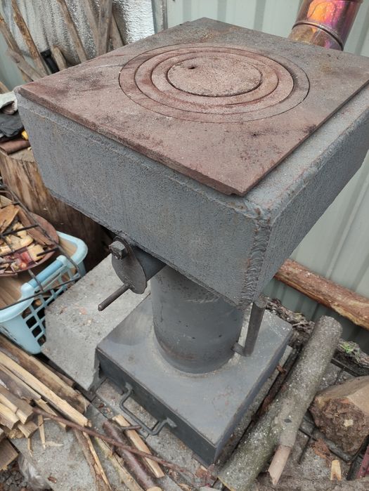 Super Piec koza piec rakietowy gruba blacha + rury INOX fajerki