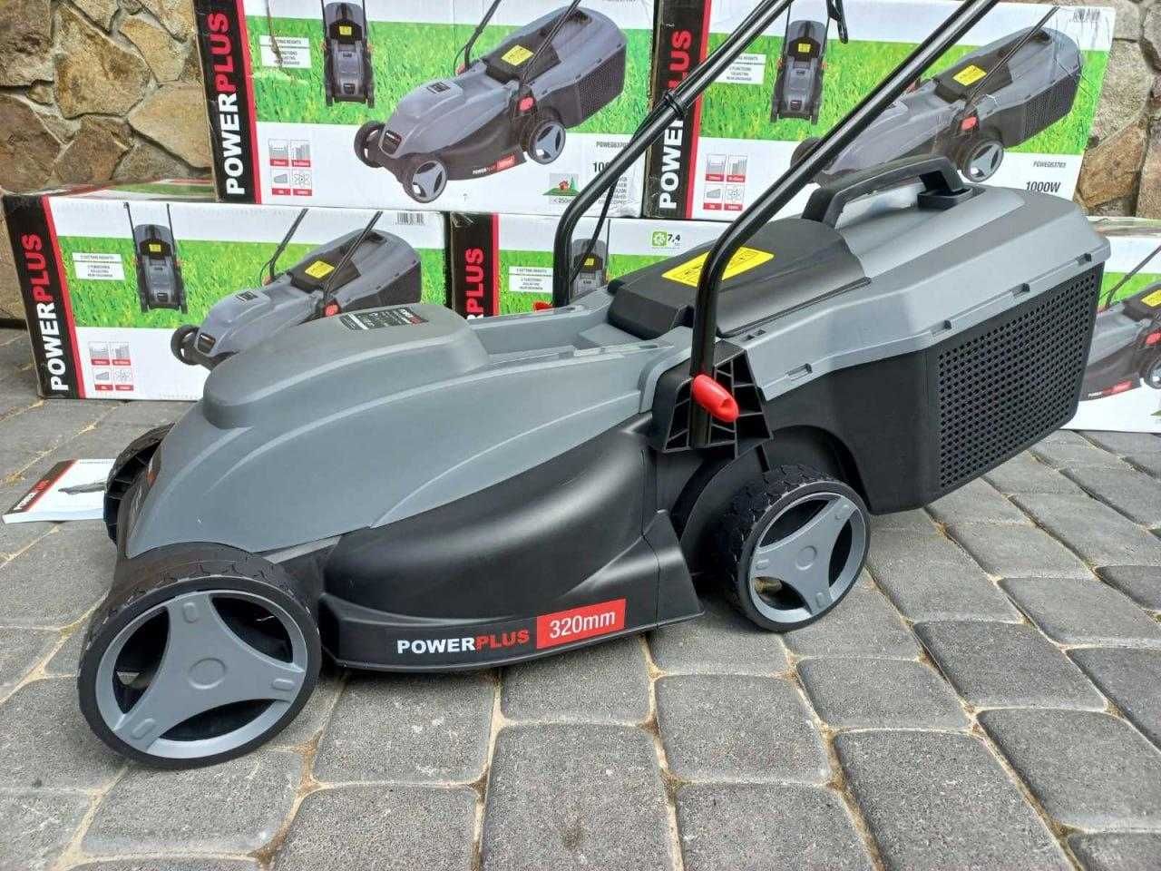 Качественная 32см Бельгия ПРОВЕРЕННАЯ газонокосилка 1000Вт Powerplus