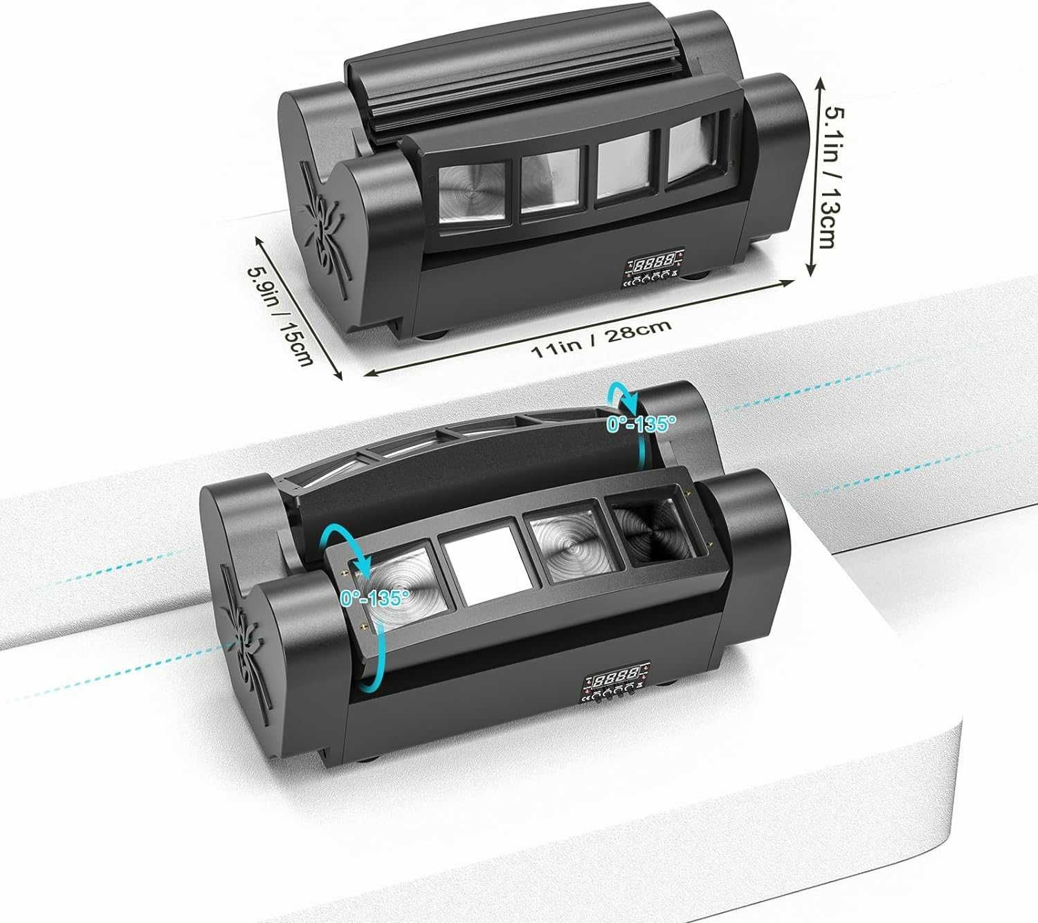 Oświetlenie sceniczne Moving Head światło DMX512 LED RGBW 8 x 10