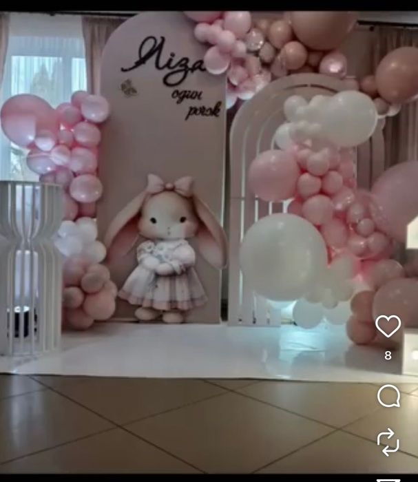 Фотозона на весілля, день народження, Христини,  декор вітрин