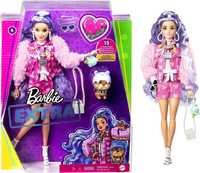Барби Экстра № 6 в джинсовой куртке с принтом Barbie Extra Style 6