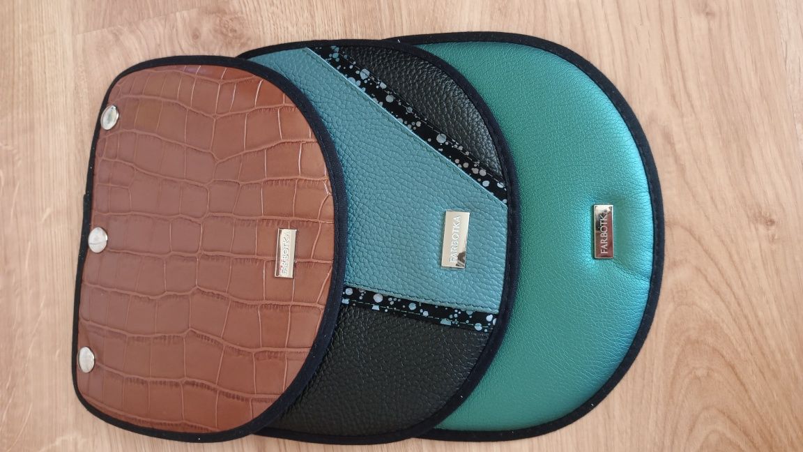 Klapki wymienne do torebek marki Farbotka model Smart patchwork, skóra