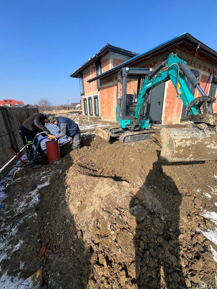 Minikoparka z operatorem WLZ, PGE, odwodnienia Jasło Krosno Gorlice