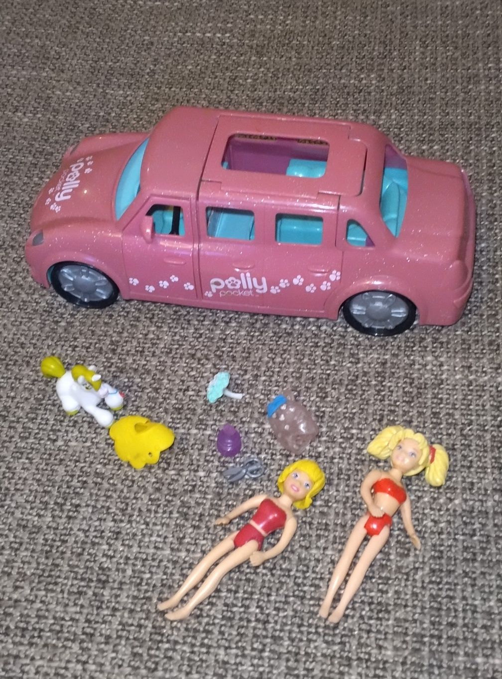 2 Polly Pocket com carro