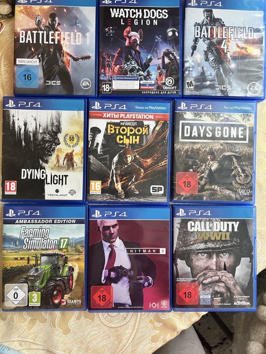 Лот дисков playstation 4 call of duty hitman valhala
