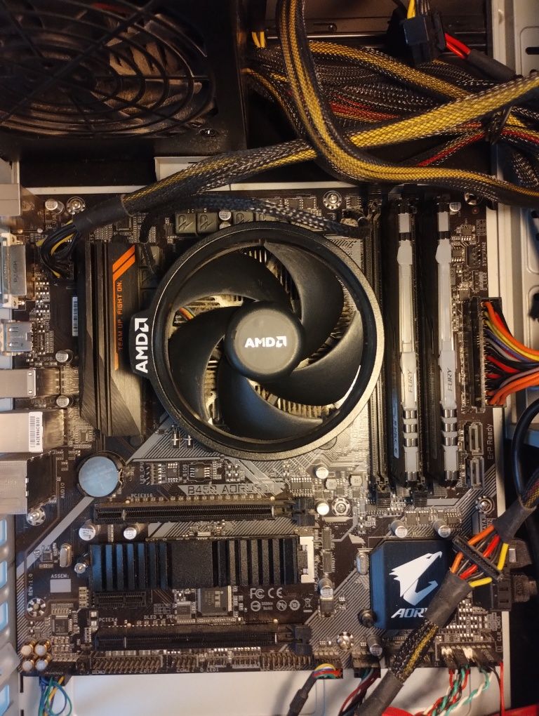 Комплект Aorus b450m + Ryzen 5 4500 + Fury Beast 2x8 GB RGB 3200Mhz